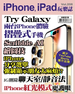 iPhone, iPad玩樂誌 #208【兩台iPhone體驗摺疊式手機】